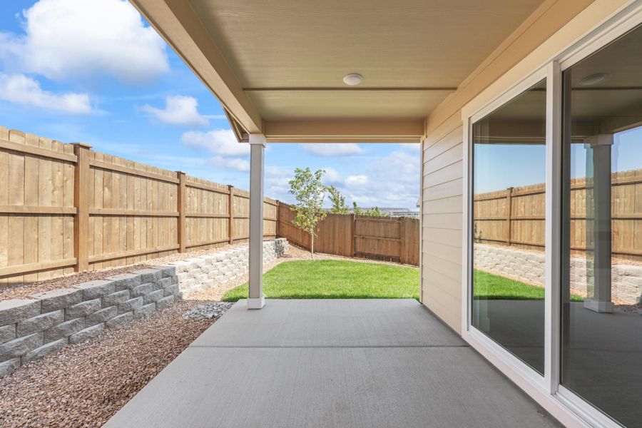 Exterior details and patio area of a home in IronHorse, Prineville (Image 2). Exterior details and patio area of a home in IronHorse, Prineville (Image 2).