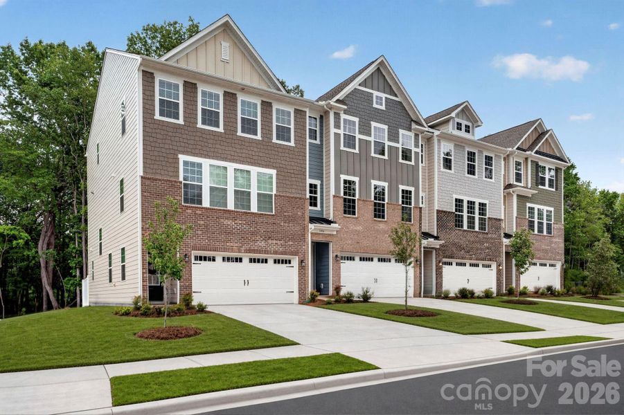 Front exterior of a new home in Village of Waxhaw, Waxhaw, NC, highlighting curb appeal (Image 1). Front exterior of a new home in Village of Waxhaw, Waxhaw, NC, highlighting curb appeal (Image 1).