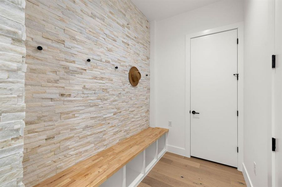 Mudroom and storage closet on main