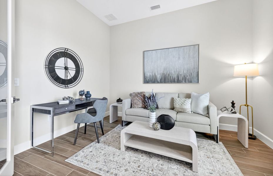 Furnished interior view inside a new home in Del Webb Oak Creek, North Fort Myers (Image 35).