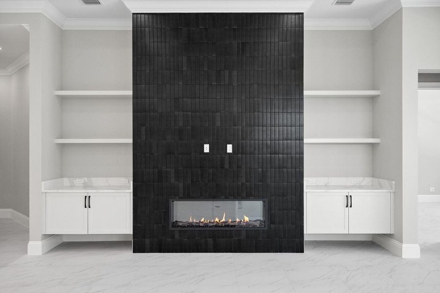 Great Room Fireplace | 107 SE Via Verona | Stella