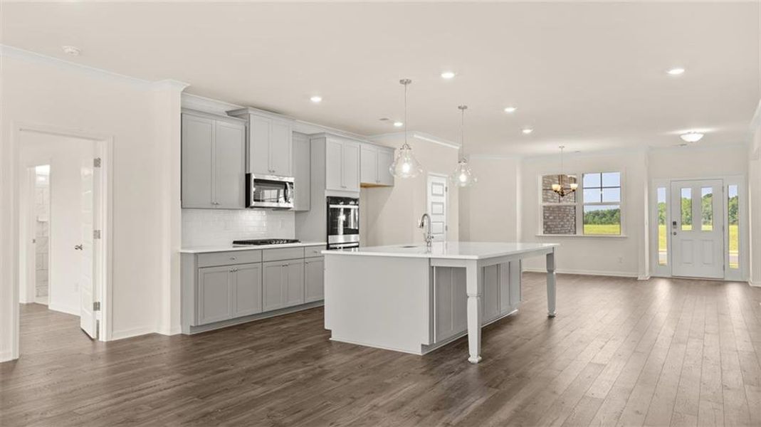 Furnished interior view inside a new home in Heritage Pointe, Senoia (Image 6). Furnished interior view inside a new home in Heritage Pointe, Senoia (Image 6).