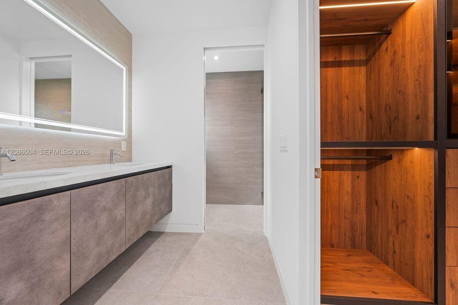 Furnished interior view inside a new home in , Miami (Image 13).