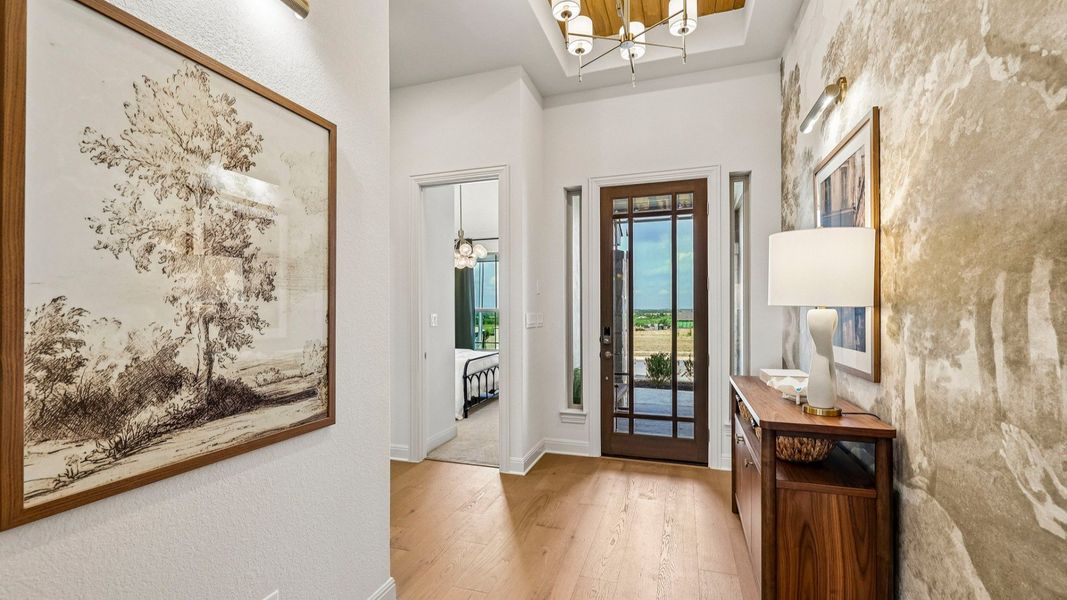 Representative furnished interior of a home built from the Oleander by DRB Homes in Oaks at San Gabriel, Georgetown (Image 13).