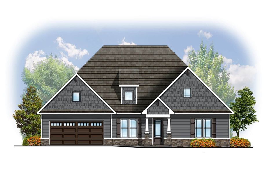 Architectural rendering of home exteriors planned for Enclave At Harvey in Knoxville, TN (Image 11).