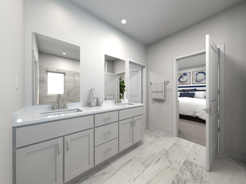 Furnished interior view inside a new home in Mansker Farms - Bronze Series, Hendersonville (Image 6).