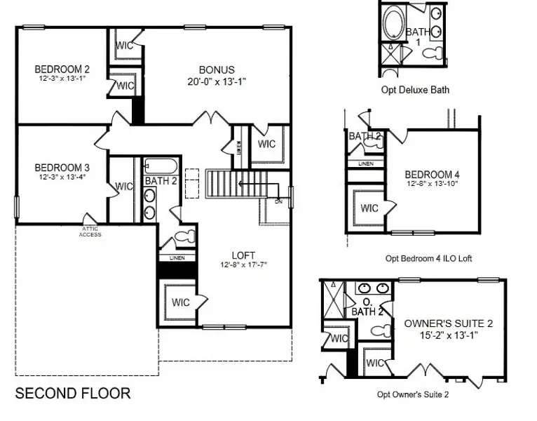 2D floor plan layout of this home in Rydele Heights - Express, Asheville, NC (Image 3).