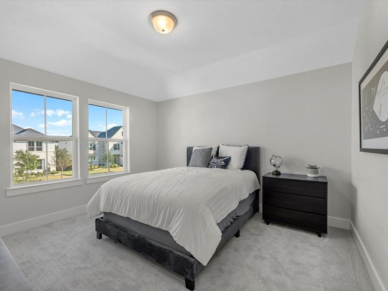 Furnished interior view inside a new home in Dunham Pointe 60′, Cypress (Image 17).