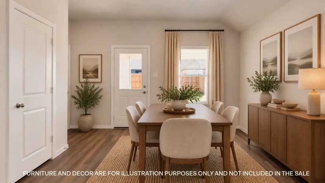 Furnished interior view inside a new home in Midtown Reserve, College Station (Image 9).