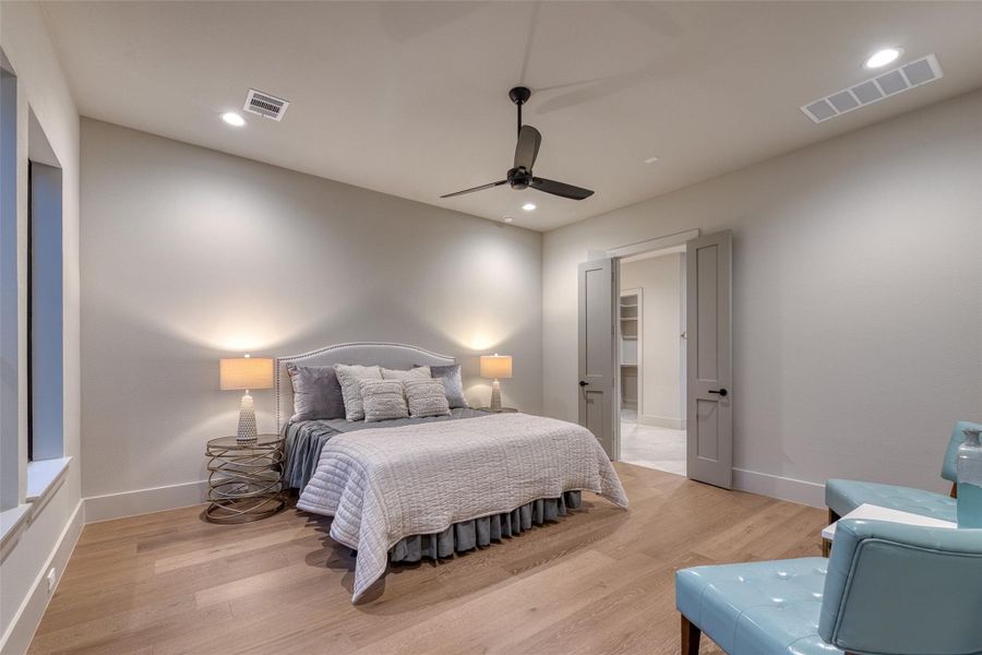 This primary suite is perfect for relaxing overlooking the backyard. This primary suite is perfect for relaxing overlooking the backyard.