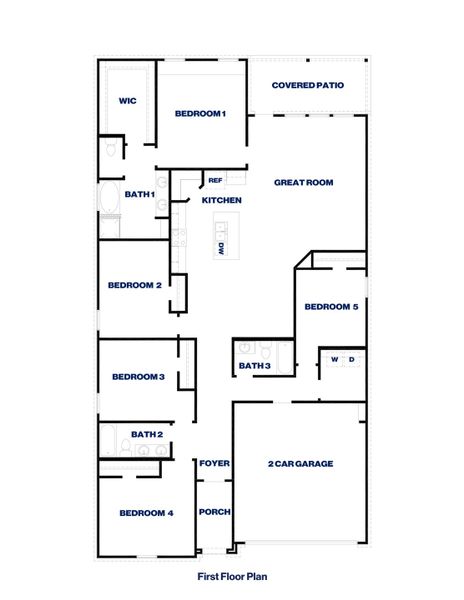 2D floor plan layout of this home in Silverthorne, Conroe, TX (Image 2).