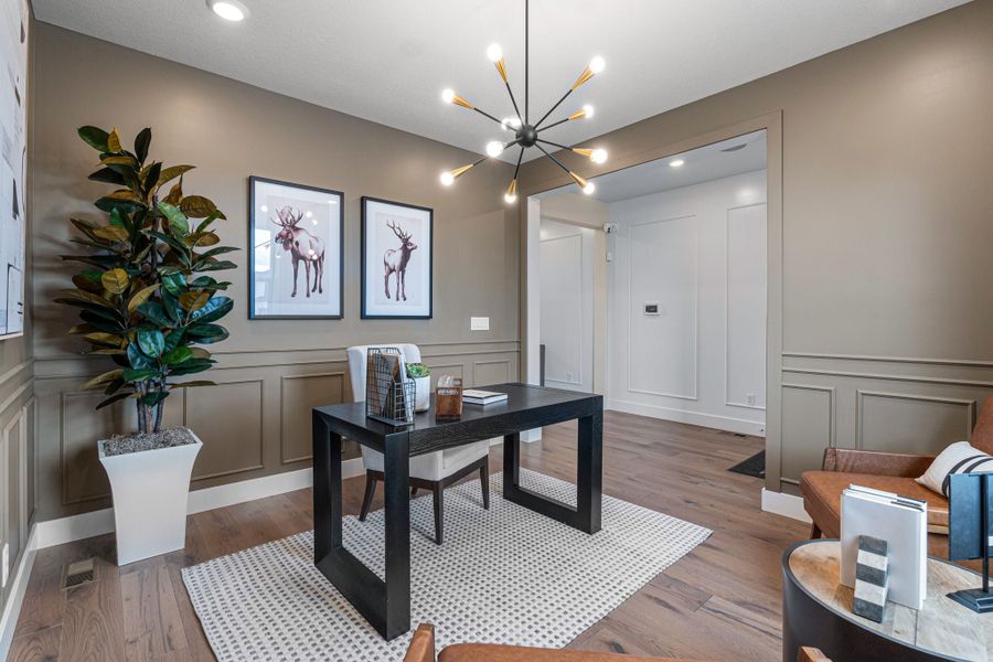 Furnished interior view inside a new home in Parterre, Thornton (Image 14). Furnished interior view inside a new home in Parterre, Thornton (Image 14).