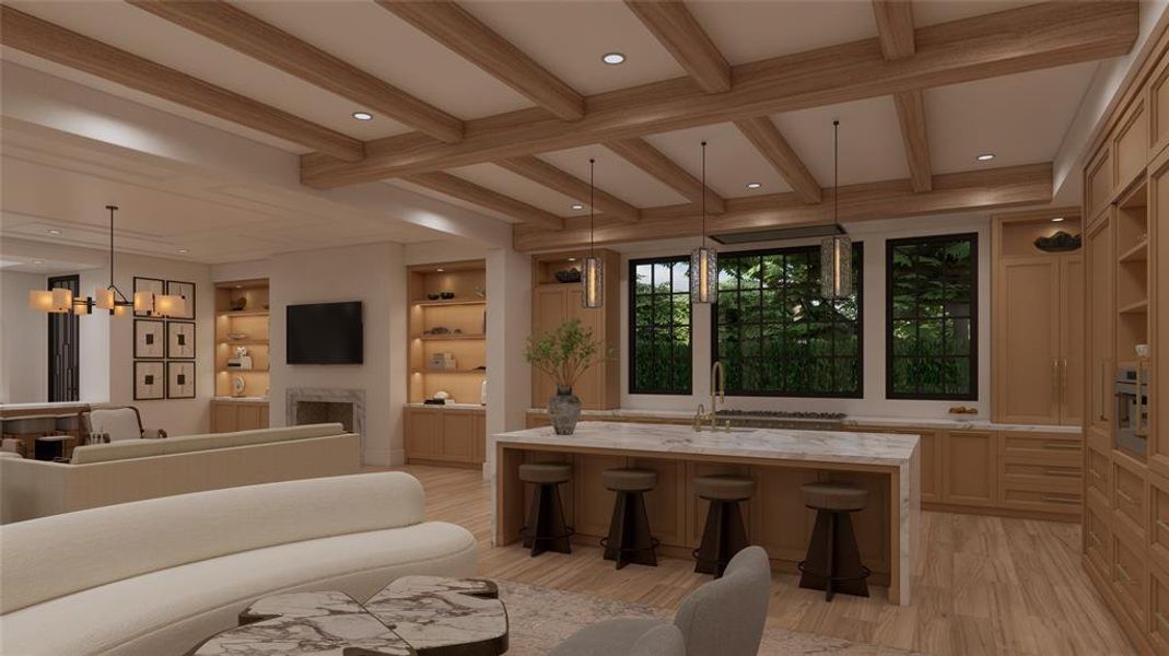 View of Gourmet Kitchen from Morning Room