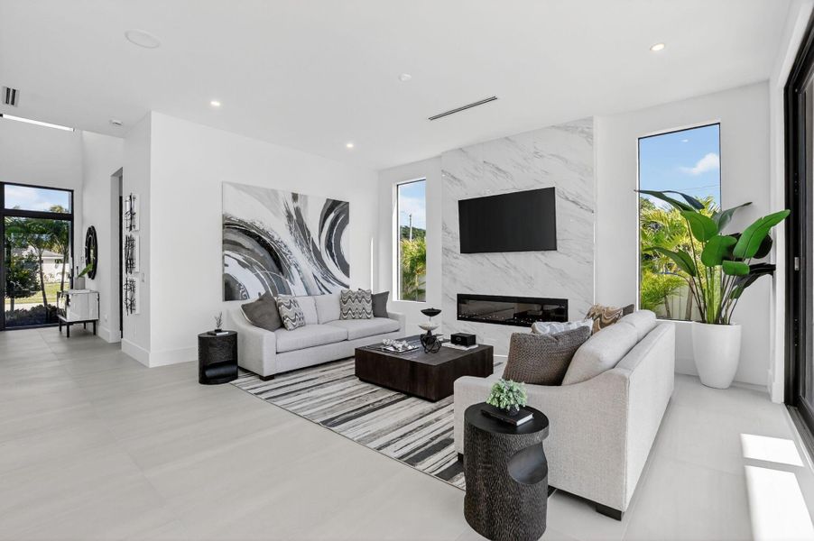 Furnished interior view inside a new home in , Boca Raton (Image 50).