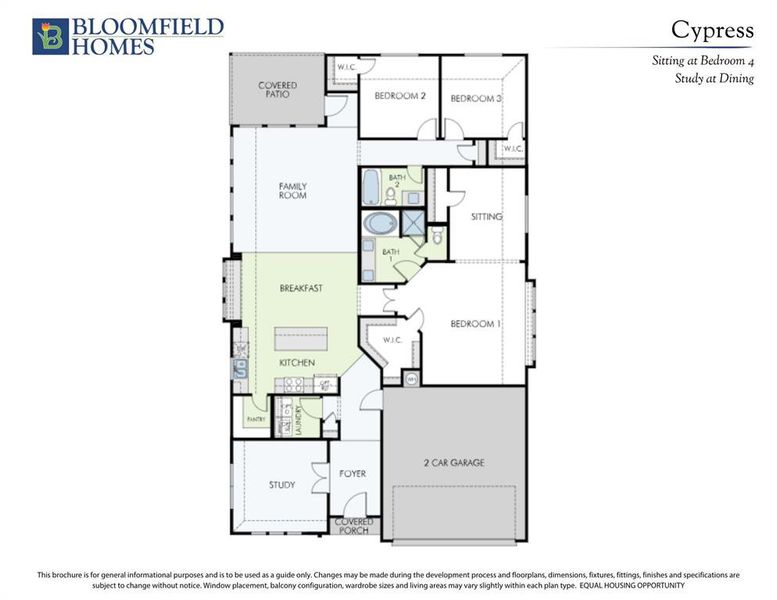 2D floor plan layout of this home in Bear Creek Classic 50, Lavon, TX (Image 2).