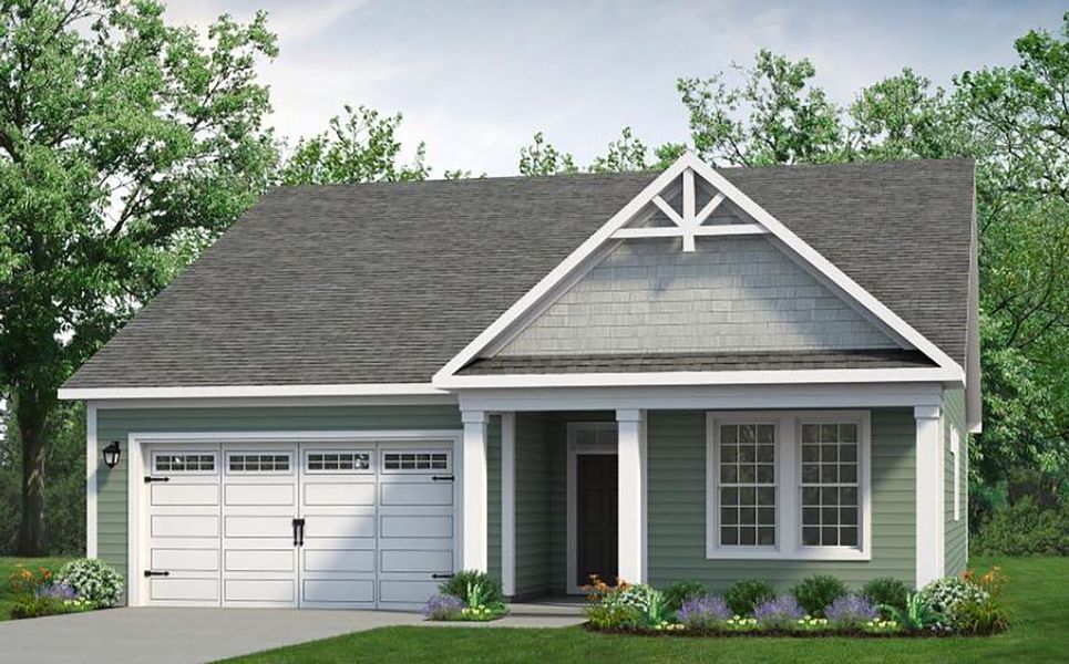 Representative exterior photo of a completed home built from the The Cherry Grove by Chesapeake Homes in Heritage Park at Longs, Longs, SC (Image 23).