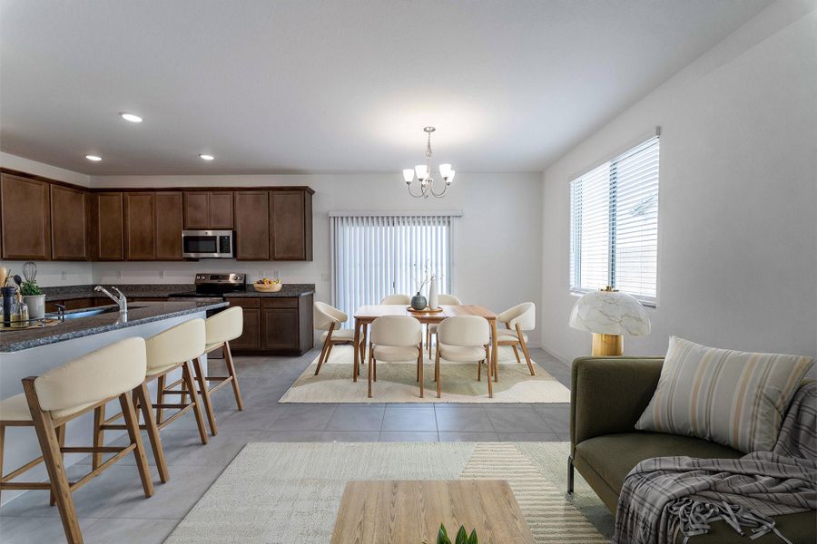 Furnished interior view inside a new home in Rancho Santa Rosa, Maricopa (Image 6).