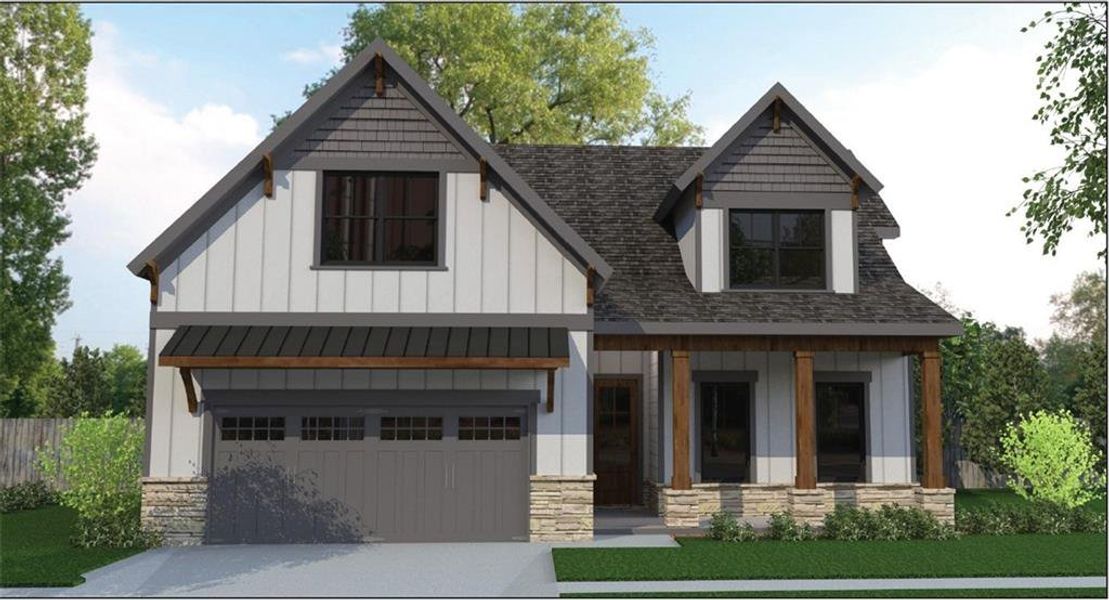 Front exterior of a new home in , Waleska, GA, highlighting curb appeal (Image 1). Front exterior of a new home in , Waleska, GA, highlighting curb appeal (Image 1).