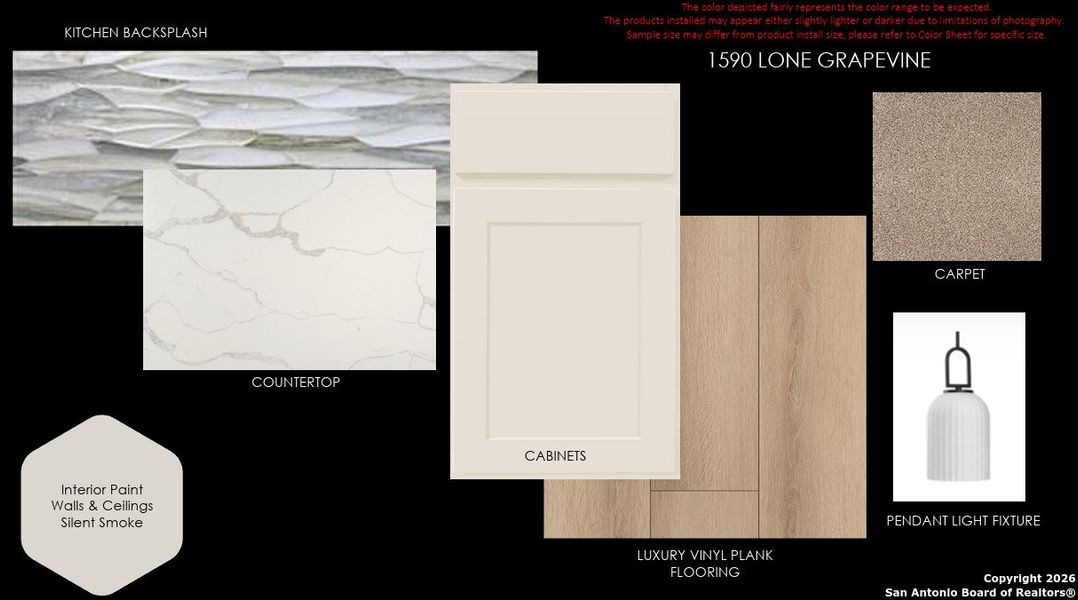 Sample of building materials used in homes in Meyer Ranch, New Braunfels (Image 3).