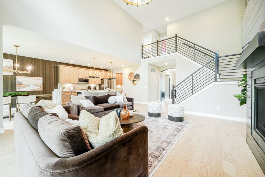 Representative furnished interior of a home built from the Finley by Fischer Homes in Twin Lakes, Hoschton (Image 12).