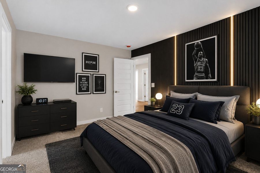 Furnished interior view inside a new home in The Fairways at Mirror Lake, Villa Rica (Image 14).