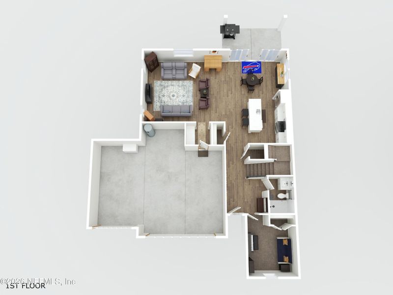 2D floor plan layout of this home in Woodbridge, Fernandina Beach, FL (Image 6).