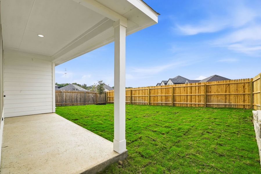 Exterior details and patio area of a home in Seven Oaks Townhomes, Tomball (Image 3). Exterior details and patio area of a home in Seven Oaks Townhomes, Tomball (Image 3).