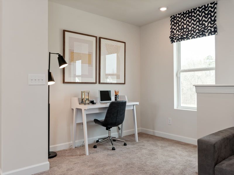 Turn flex space into an at-home office.