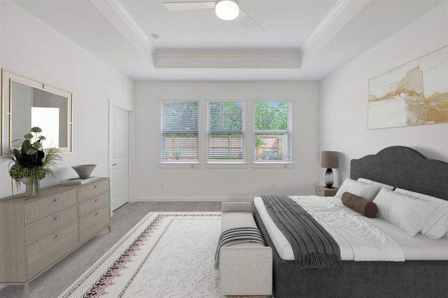 Spacious primary suite (*Photo not of actual home and used for illustration purposes only.)