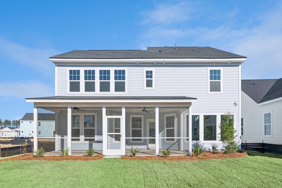 Exterior details and patio area of a home in Nexton - Midtown - The Village Collection, Summerville (Image 27).