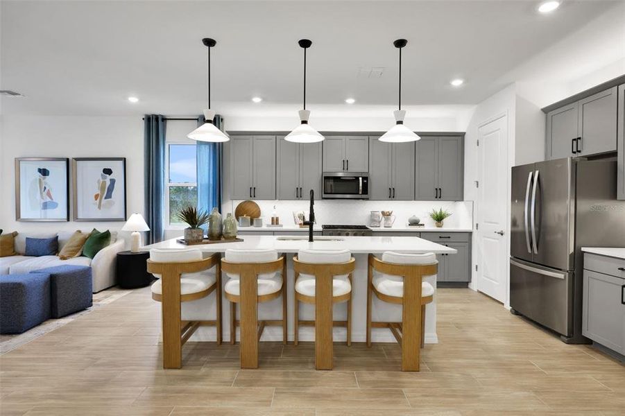 Furnished interior view inside a new home in Creekside Run at Babcock Ranch, Punta Gorda (Image 28).