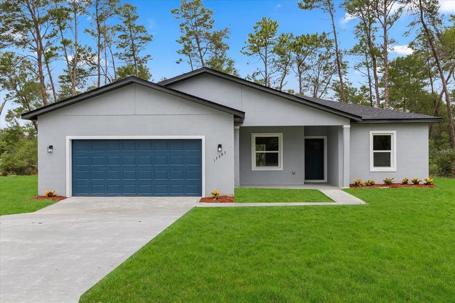 Front exterior of a new home in , Ocala, FL, highlighting curb appeal (Image 9).