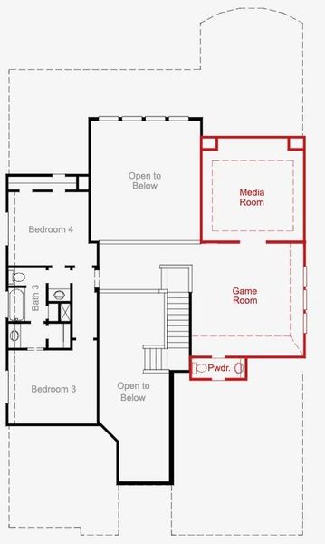 2D floor plan layout of this home in Pomona, Manvel, TX (Image 3).