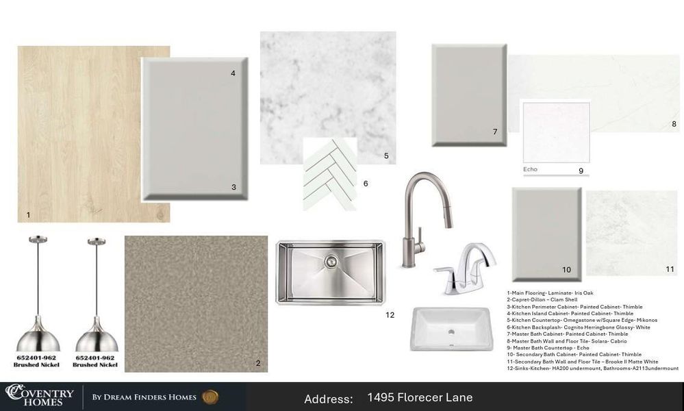 Sample of building materials used in homes in Escondido, Magnolia (Image 4). Sample of building materials used in homes in Escondido, Magnolia (Image 4).