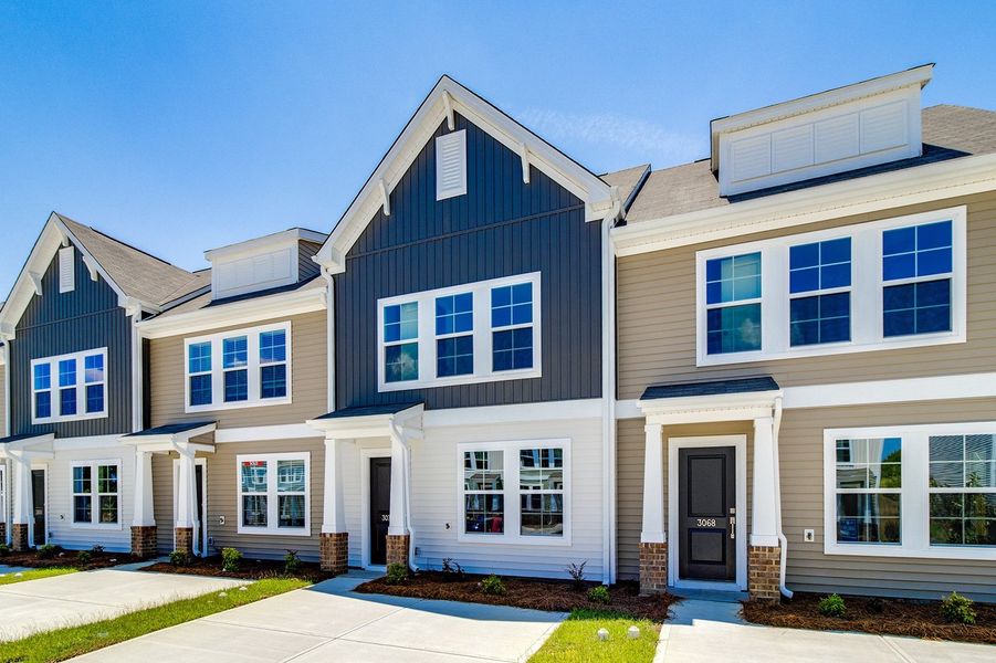 Front exterior of a new home in Astoria, Columbia, SC, highlighting curb appeal (Image 18).