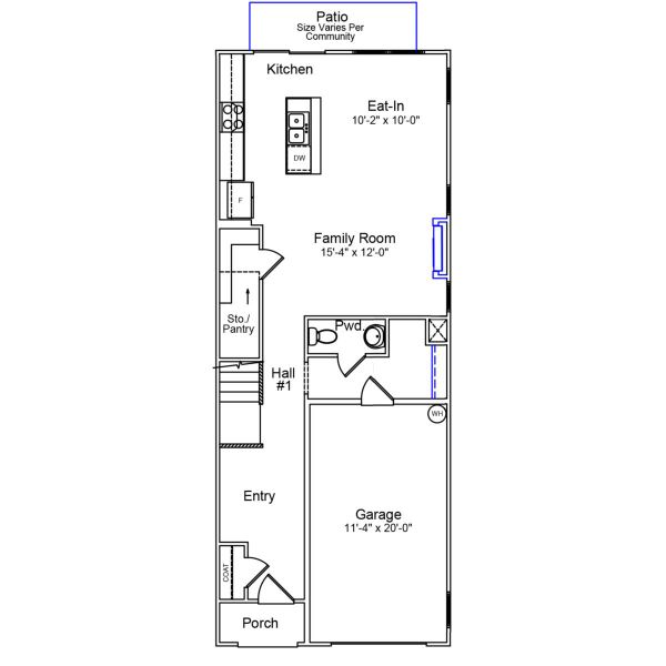 2D floor plan layout of this home in Nichols Landing, Charlotte, NC (Image 2). 2D floor plan layout of this home in Nichols Landing, Charlotte, NC (Image 2).
