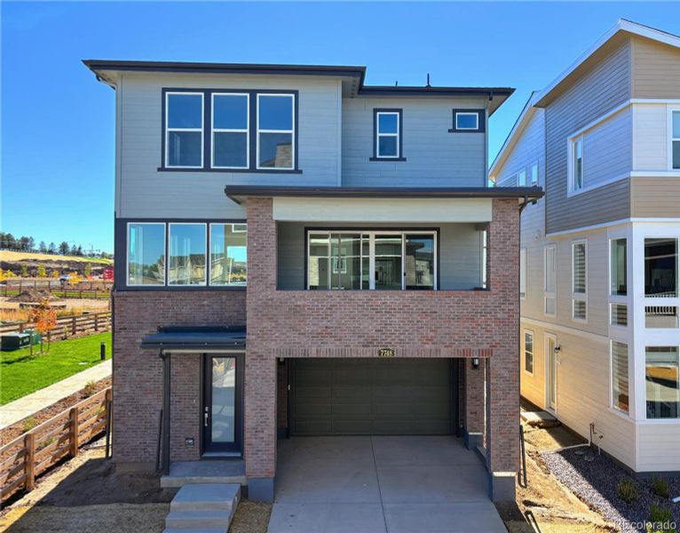 Exterior details and patio area of a home in Vermilion Creek: The Skyline Collection, Centennial (Image 3).