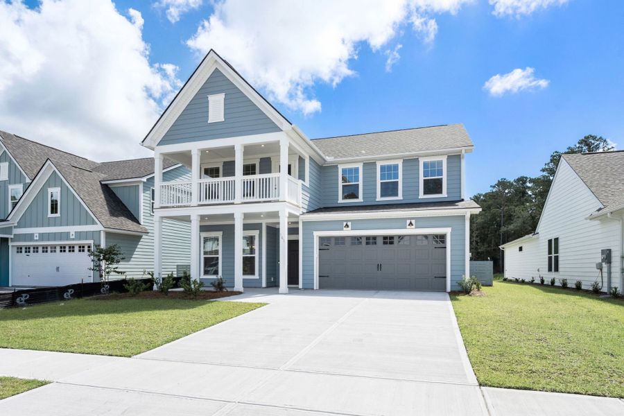 Front exterior of a new home in Waterways, Richmond Hill, GA, highlighting curb appeal (Image 25).