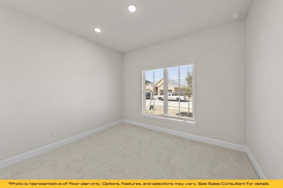Representative unfurnished interior of a home built from the The Cayman by Stonefield Homes in The Highlands, Rockwall (Image 97).