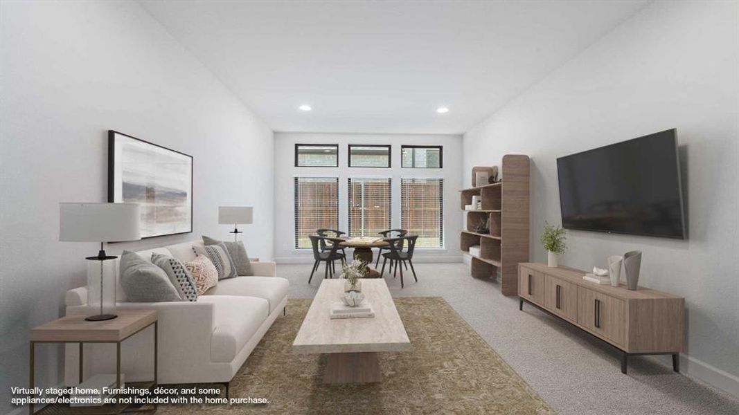 Furnished interior view inside a new home in Talon Hills 60'/70', Fort Worth (Image 7). Furnished interior view inside a new home in Talon Hills 60'/70', Fort Worth (Image 7).