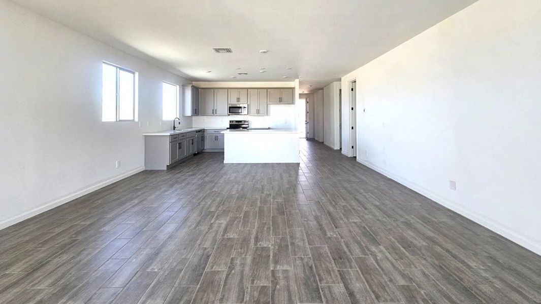 Great room and kitchen