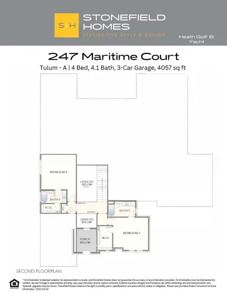 2D floor plan layout of this home in Heath Golf and Yacht: Elegante' Series, Heath, TX (Image 3).