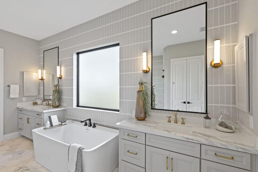 The luxurious main suite bath. Representational image.