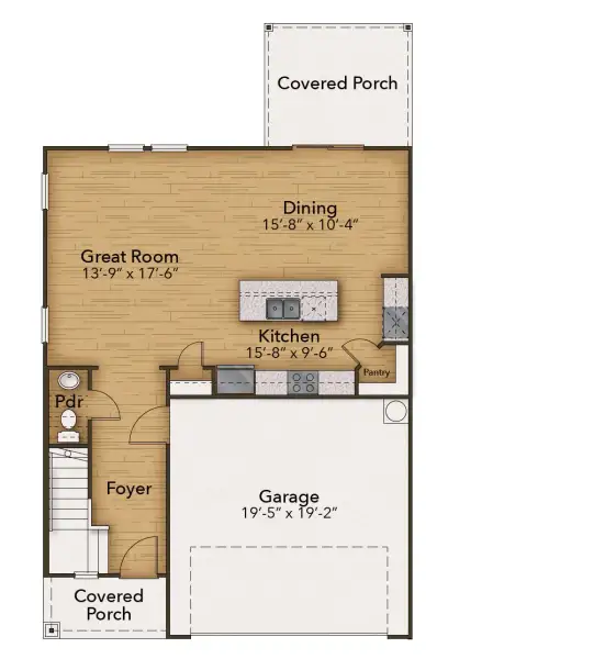 2D floor plan layout of this home in Terrapin, Leland, NC (Image 2). 2D floor plan layout of this home in Terrapin, Leland, NC (Image 2).