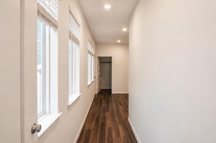 Entry walk, with 4 windows for natural light