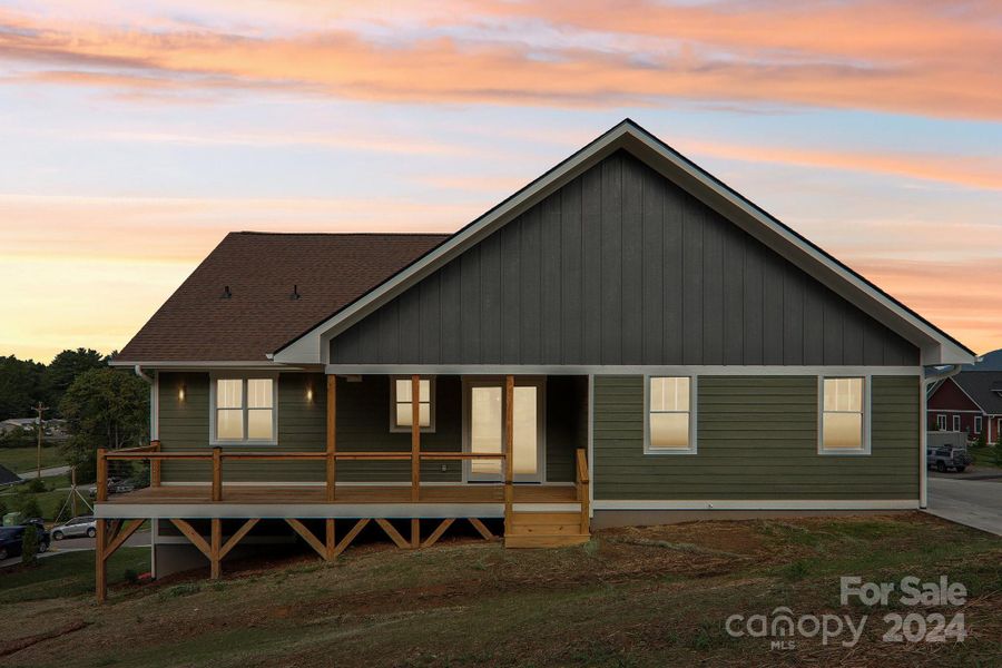 Front exterior of a new home in , Hendersonville, NC, highlighting curb appeal (Image 23). Front exterior of a new home in , Hendersonville, NC, highlighting curb appeal (Image 23).