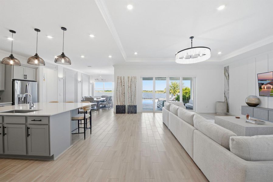 Furnished interior view inside a new home in Arden: The Waterford Collection, Loxahatchee (Image 40).
