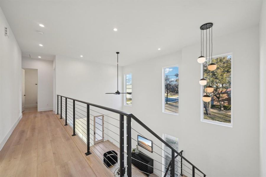 Hallway featuring light hardwood / wood-style floors