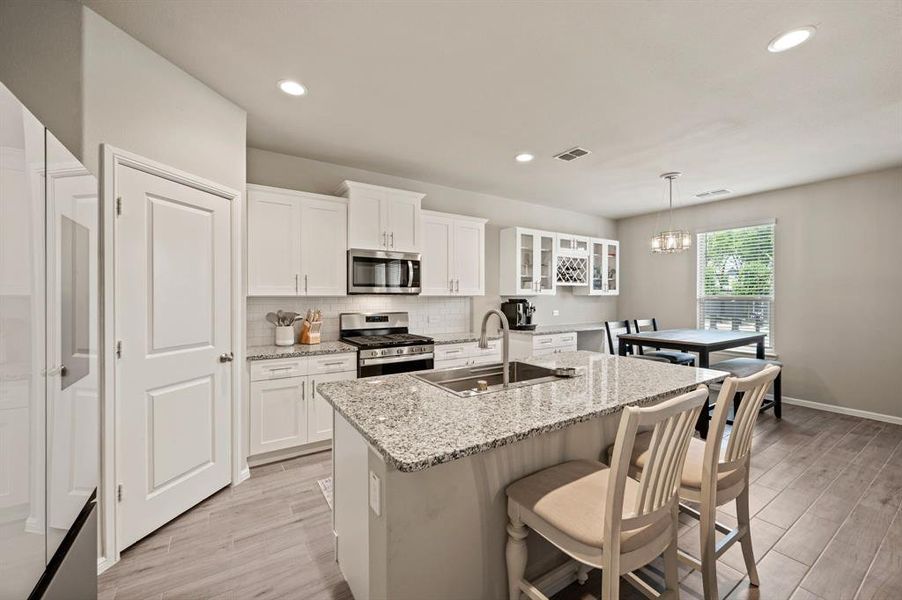 Furnished interior view inside a new home in Heritage Village, Haltom City (Image 10). Furnished interior view inside a new home in Heritage Village, Haltom City (Image 10).