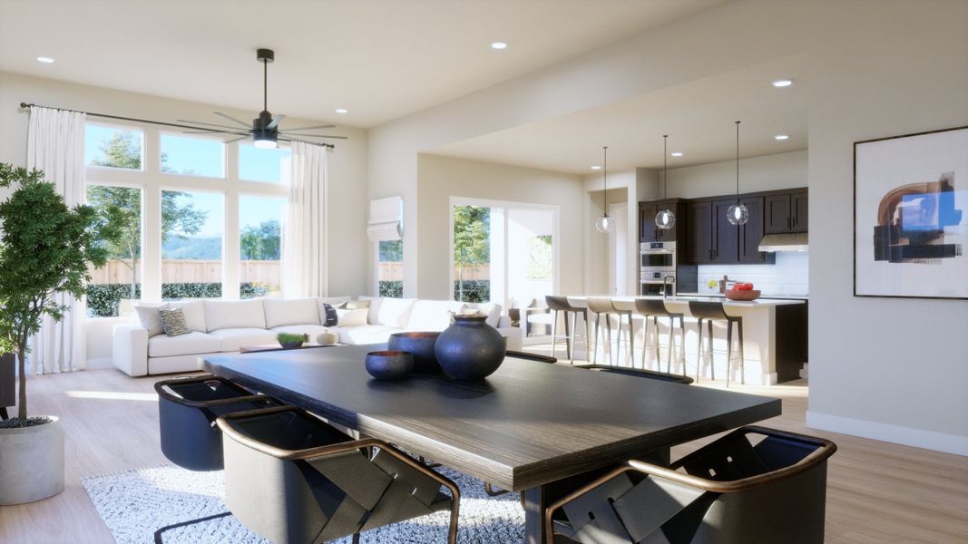 Representative furnished interior of a home built from the 5053 by Risewell Homes in Freedom at Anthem, Kyle (Image 6). Representative furnished interior of a home built from the 5053 by Risewell Homes in Freedom at Anthem, Kyle (Image 6).